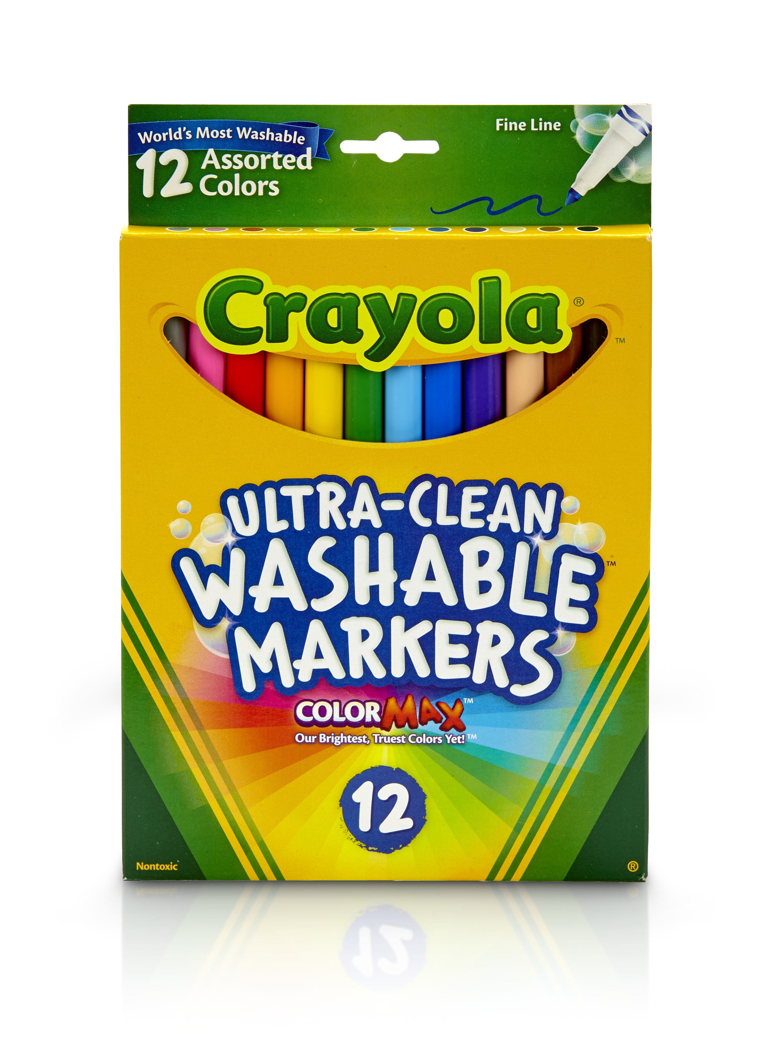 水でおとせる カラーリングマーカー 12色 | crayola.jp